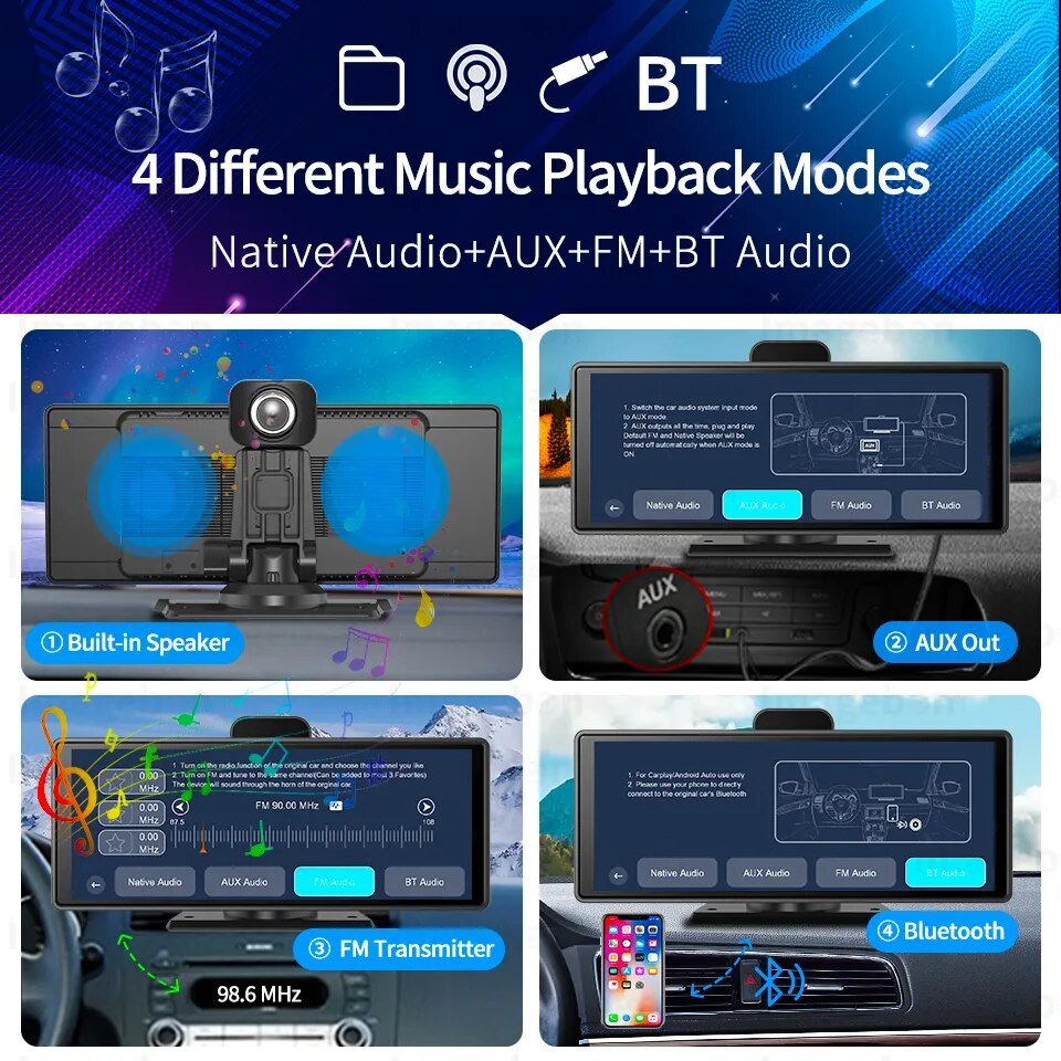 10.26 "CarPlay اللاسلكية وأندرويد السيارات داش كام ADAS شاشة تعمل باللمس 4K DVRs نظام تحديد المواقع والملاحة لوحة القيادة مسجل فيديو 24H Park AUX - منصة بي مارت للتسوق الإلكتروني10.26 "CarPlay اللاسلكية وأندرويد السيارات داش كام ADAS شاشة تعمل باللمس 4K DVRs نظام تحديد المواقع والملاحة لوحة القيادة مسجل فيديو 24H Park AUX