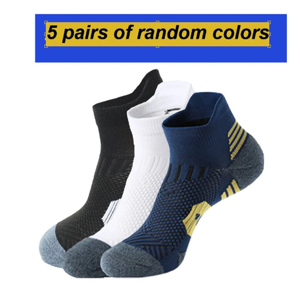 5Pairs New Spring Men's Socks AnkleThick Knit Sports Sock Outdoor Fitness Breathable Quick Dry Wear-resistant Short Running Sock - منصة بي مارت للتسوق الإلكتروني5Pairs New Spring Men's Socks AnkleThick Knit Sports Sock Outdoor Fitness Breathable Quick Dry Wear-resistant Short Running Sock