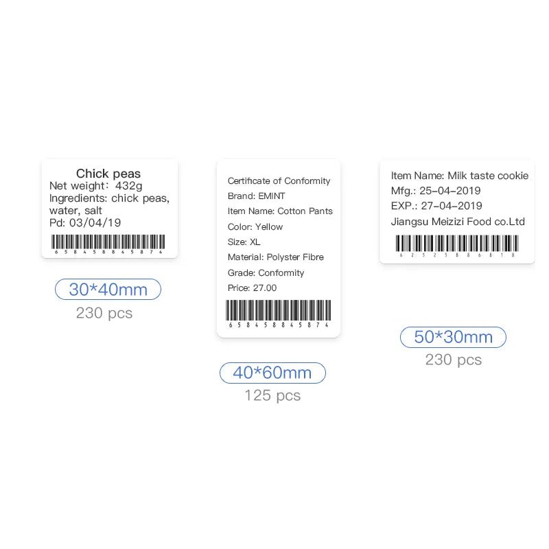 5Rolls NIIMBOT B1 B203 B21 B3S Label Paper Clothing Price Tags Non-waterproof Thermal Label Sticker Date Sort Label Maker - منصة بي مارت للتسوق الإلكتروني5Rolls NIIMBOT B1 B203 B21 B3S Label Paper Clothing Price Tags Non-waterproof Thermal Label Sticker Date Sort Label Maker