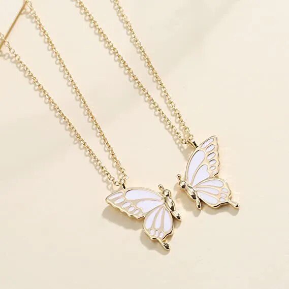 Best Friend Butterfly Necklace for Women Friendship Necklace Animal Card Clavicle Chain Pendant Mother Day Gift Designer Jewelry - منصة بي مارت للتسوق الإلكترونيBest Friend Butterfly Necklace for Women Friendship Necklace Animal Card Clavicle Chain Pendant Mother Day Gift Designer Jewelry