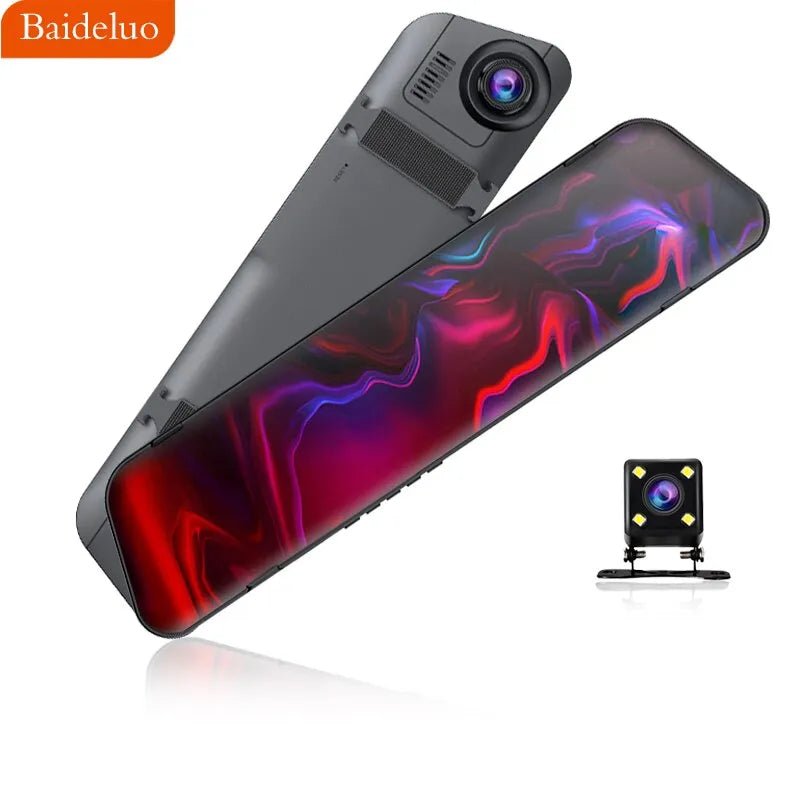 Car Front and Rear Dual Lens High-definition Night Vision 1080P Driving Recorder 4 Inches Rearview Mirror - منصة بي مارت للتسوق الإلكترونيCar Front and Rear Dual Lens High-definition Night Vision 1080P Driving Recorder 4 Inches Rearview Mirror