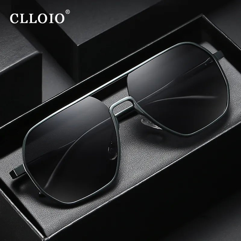 CLLOIO New Fashion Aluminum Photochromic Sunglasses Men Women Polarized Sun Glasses Chameleon Anti-glare Driving Oculos de sol - منصة بي مارت للتسوق الإلكترونيCLLOIO New Fashion Aluminum Photochromic Sunglasses Men Women Polarized Sun Glasses Chameleon Anti-glare Driving Oculos de sol