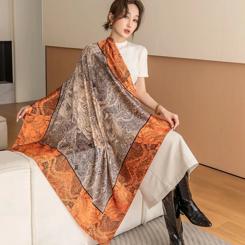 ELAIFRUIHAO الأزهار وشاح حريري شال المرأة يلتف الحجاب Foulard فام باندانا طباعة كبيرة 110 سنتيمتر مربع الأوشحة الساتان الشالات - منصة بي مارت للتسوق الإلكترونيELAIFRUIHAO الأزهار وشاح حريري شال المرأة يلتف الحجاب Foulard فام باندانا طباعة كبيرة 110 سنتيمتر مربع الأوشحة الساتان الشالات