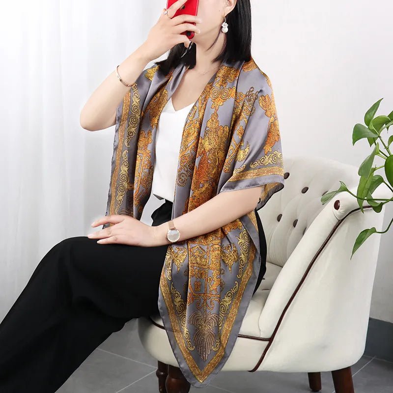 ELAIFRUIHAO الأزهار وشاح حريري شال المرأة يلتف الحجاب Foulard فام باندانا طباعة كبيرة 110 سنتيمتر مربع الأوشحة الساتان الشالات - منصة بي مارت للتسوق الإلكترونيELAIFRUIHAO الأزهار وشاح حريري شال المرأة يلتف الحجاب Foulard فام باندانا طباعة كبيرة 110 سنتيمتر مربع الأوشحة الساتان الشالات
