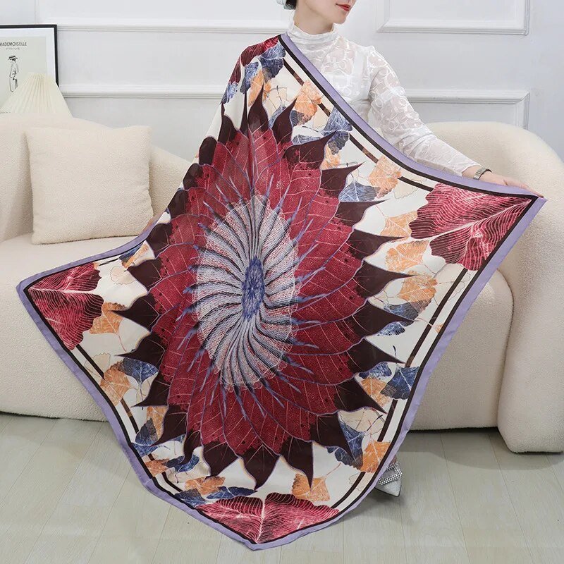 ELAIFRUIHAO الأزهار وشاح حريري شال المرأة يلتف الحجاب Foulard فام باندانا طباعة كبيرة 110 سنتيمتر مربع الأوشحة الساتان الشالات - منصة بي مارت للتسوق الإلكترونيELAIFRUIHAO الأزهار وشاح حريري شال المرأة يلتف الحجاب Foulard فام باندانا طباعة كبيرة 110 سنتيمتر مربع الأوشحة الساتان الشالات