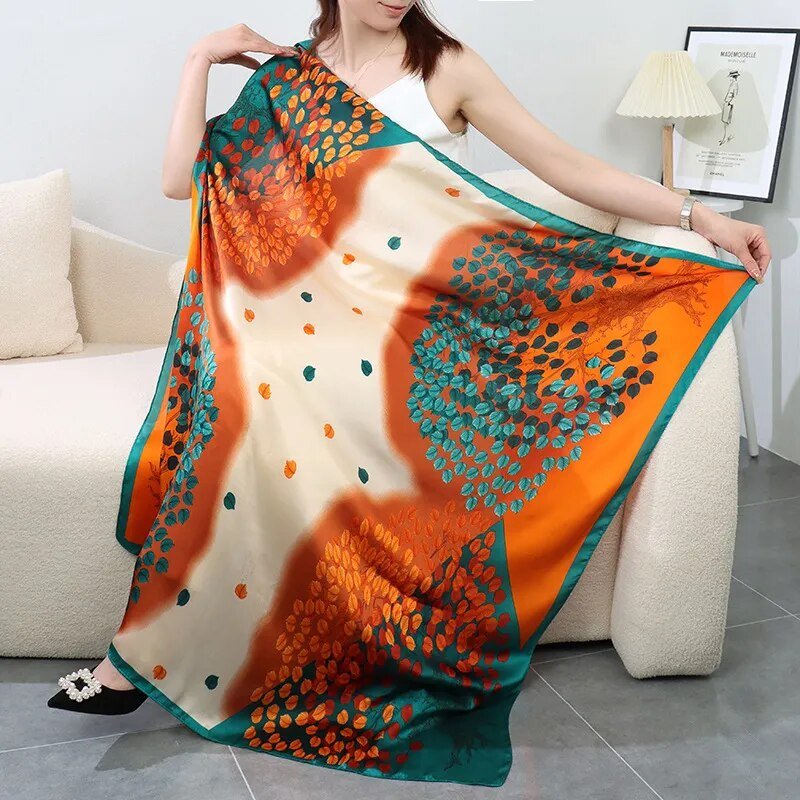 ELAIFRUIHAO الأزهار وشاح حريري شال المرأة يلتف الحجاب Foulard فام باندانا طباعة كبيرة 110 سنتيمتر مربع الأوشحة الساتان الشالات - منصة بي مارت للتسوق الإلكترونيELAIFRUIHAO الأزهار وشاح حريري شال المرأة يلتف الحجاب Foulard فام باندانا طباعة كبيرة 110 سنتيمتر مربع الأوشحة الساتان الشالات