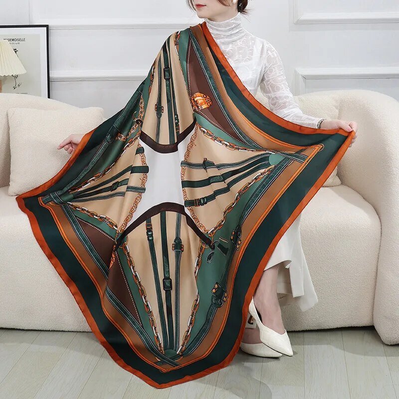 ELAIFRUIHAO الأزهار وشاح حريري شال المرأة يلتف الحجاب Foulard فام باندانا طباعة كبيرة 110 سنتيمتر مربع الأوشحة الساتان الشالات - منصة بي مارت للتسوق الإلكترونيELAIFRUIHAO الأزهار وشاح حريري شال المرأة يلتف الحجاب Foulard فام باندانا طباعة كبيرة 110 سنتيمتر مربع الأوشحة الساتان الشالات