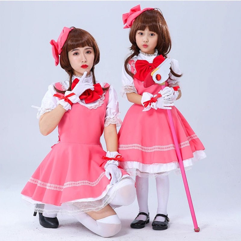 Girls Pink Card Captor Sakura Kinomoto Sakura Princess Dress Cosplay Costume Lolita Dress Costumes For Kids Party - منصة بي مارت للتسوق الإلكترونيGirls Pink Card Captor Sakura Kinomoto Sakura Princess Dress Cosplay Costume Lolita Dress Costumes For Kids Party