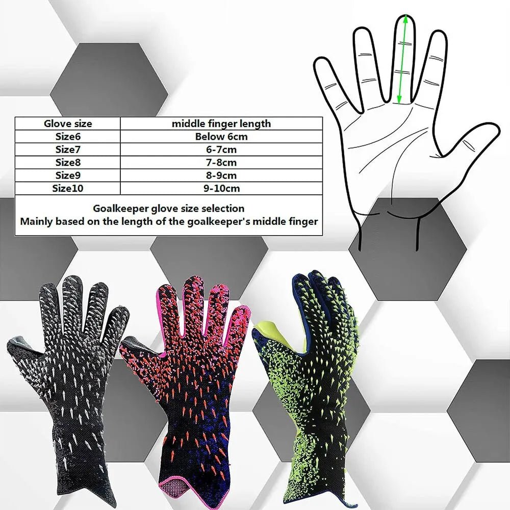 Goalkeeper Gloves Strong Grip for Soccer Goalie Goalkeeper Gloves with Size 6/7/8/9/10 Football Gloves for Kids Youth and Adult - منصة بي مارت للتسوق الإلكترونيGoalkeeper Gloves Strong Grip for Soccer Goalie Goalkeeper Gloves with Size 6/7/8/9/10 Football Gloves for Kids Youth and Adult