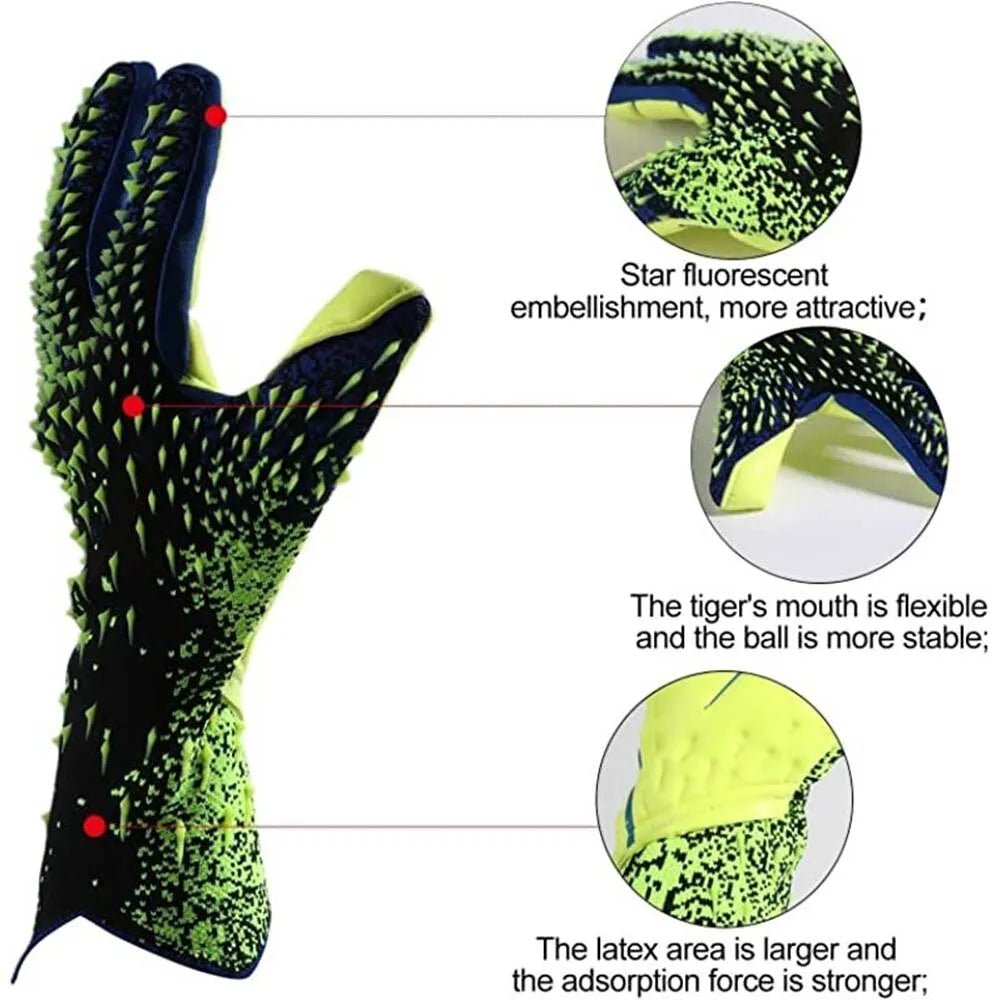 Goalkeeper Gloves Strong Grip for Soccer Goalie Goalkeeper Gloves with Size 6/7/8/9/10 Football Gloves for Kids Youth and Adult - منصة بي مارت للتسوق الإلكترونيGoalkeeper Gloves Strong Grip for Soccer Goalie Goalkeeper Gloves with Size 6/7/8/9/10 Football Gloves for Kids Youth and Adult