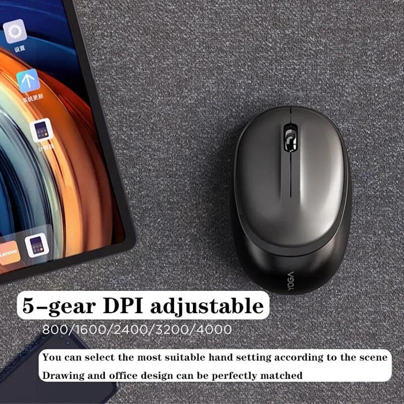 Lenovo YOGA M5 Wireless Dual Mode Mouse Ergonomic Design Business Portable Office Home Game Laptop Bluetooth + Wireless Mouse - منصة بي مارت للتسوق الإلكترونيLenovo YOGA M5 Wireless Dual Mode Mouse Ergonomic Design Business Portable Office Home Game Laptop Bluetooth + Wireless Mouse