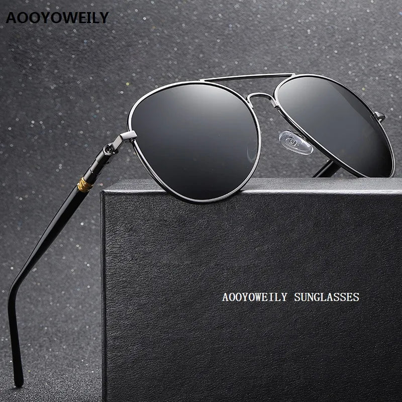 Luxury Men's Polarized Sunglasses Driving Sun Glasses For Men Women Brand Designer Male Vintage Black Pilot Sunglasses UV400 - منصة بي مارت للتسوق الإلكترونيLuxury Men's Polarized Sunglasses Driving Sun Glasses For Men Women Brand Designer Male Vintage Black Pilot Sunglasses UV400