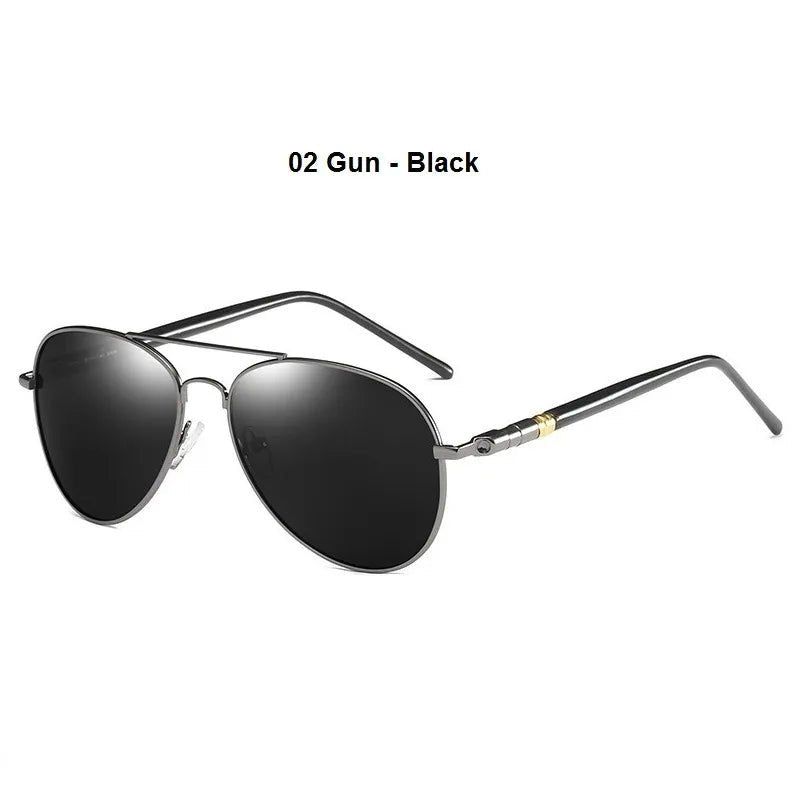 Luxury Men's Polarized Sunglasses Driving Sun Glasses For Men Women Brand Designer Male Vintage Black Pilot Sunglasses UV400 - منصة بي مارت للتسوق الإلكترونيLuxury Men's Polarized Sunglasses Driving Sun Glasses For Men Women Brand Designer Male Vintage Black Pilot Sunglasses UV400