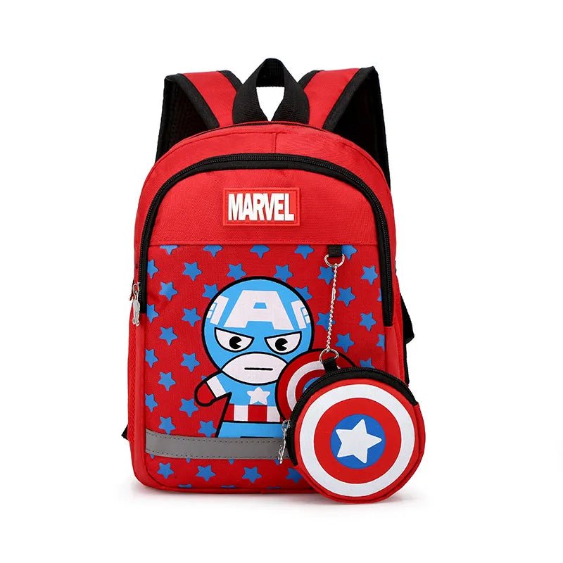 Marvel Kids Backpacks For Boys preschool Child Captain America Spider Men Pattern School Bags Teenager Lightweight Cute Knapsack - منصة بي مارت للتسوق الإلكترونيMarvel Kids Backpacks For Boys preschool Child Captain America Spider Men Pattern School Bags Teenager Lightweight Cute Knapsack