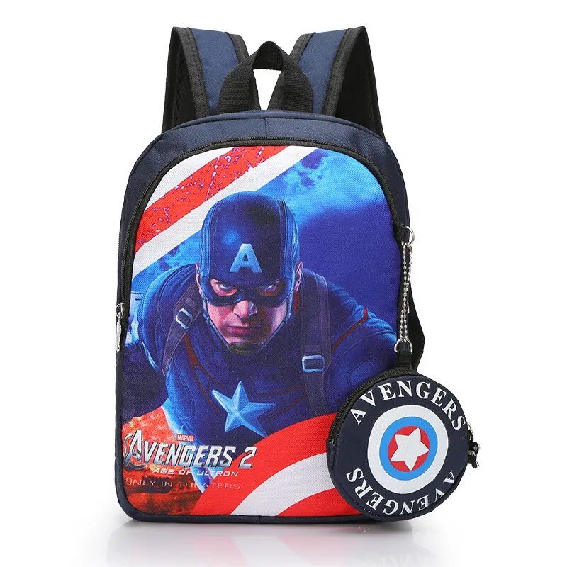 Marvel Kids Backpacks For Boys preschool Child Captain America Spider Men Pattern School Bags Teenager Lightweight Cute Knapsack - منصة بي مارت للتسوق الإلكترونيMarvel Kids Backpacks For Boys preschool Child Captain America Spider Men Pattern School Bags Teenager Lightweight Cute Knapsack