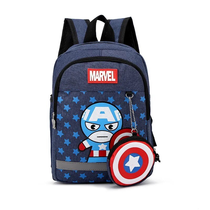 Marvel Kids Backpacks For Boys preschool Child Captain America Spider Men Pattern School Bags Teenager Lightweight Cute Knapsack - منصة بي مارت للتسوق الإلكترونيMarvel Kids Backpacks For Boys preschool Child Captain America Spider Men Pattern School Bags Teenager Lightweight Cute Knapsack