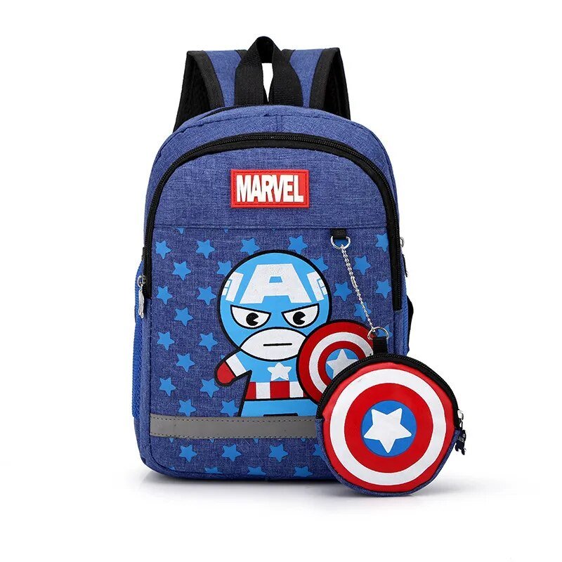 Marvel Kids Backpacks For Boys preschool Child Captain America Spider Men Pattern School Bags Teenager Lightweight Cute Knapsack - منصة بي مارت للتسوق الإلكترونيMarvel Kids Backpacks For Boys preschool Child Captain America Spider Men Pattern School Bags Teenager Lightweight Cute Knapsack