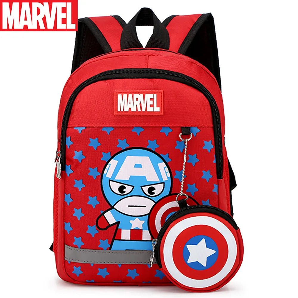 Marvel Kids Backpacks For Boys preschool Child Captain America Spider Men Pattern School Bags Teenager Lightweight Cute Knapsack - منصة بي مارت للتسوق الإلكترونيMarvel Kids Backpacks For Boys preschool Child Captain America Spider Men Pattern School Bags Teenager Lightweight Cute Knapsack