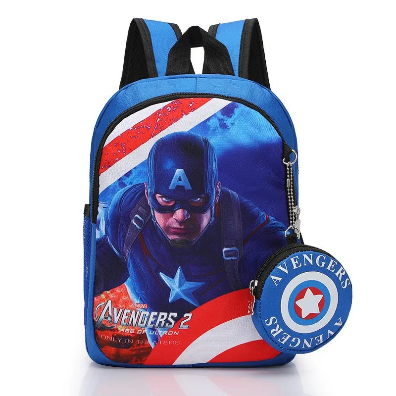 Marvel Kids Backpacks For Boys preschool Child Captain America Spider Men Pattern School Bags Teenager Lightweight Cute Knapsack - منصة بي مارت للتسوق الإلكترونيMarvel Kids Backpacks For Boys preschool Child Captain America Spider Men Pattern School Bags Teenager Lightweight Cute Knapsack