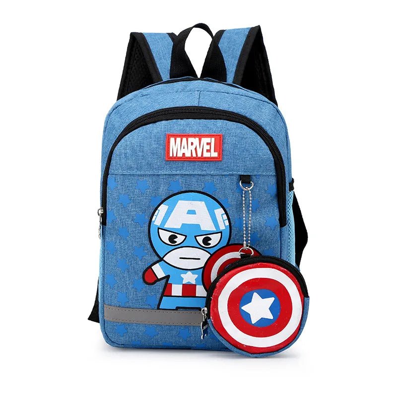 Marvel Kids Backpacks For Boys preschool Child Captain America Spider Men Pattern School Bags Teenager Lightweight Cute Knapsack - منصة بي مارت للتسوق الإلكترونيMarvel Kids Backpacks For Boys preschool Child Captain America Spider Men Pattern School Bags Teenager Lightweight Cute Knapsack