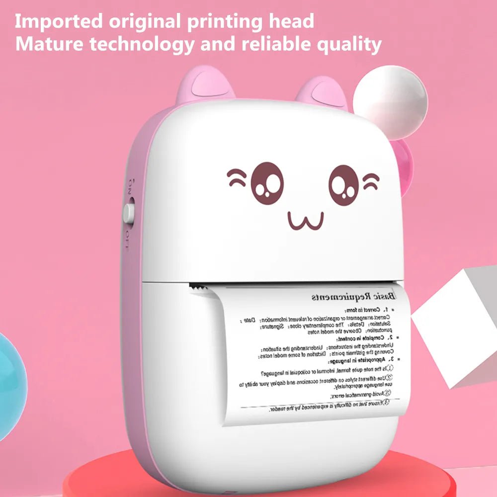 Meow Mini Label Printer Thermal Portable Printers Stickers Paper Inkless Wireless Impresora Portátil 200dpi Android IOS 57mm - منصة بي مارت للتسوق الإلكترونيMeow Mini Label Printer Thermal Portable Printers Stickers Paper Inkless Wireless Impresora Portátil 200dpi Android IOS 57mm